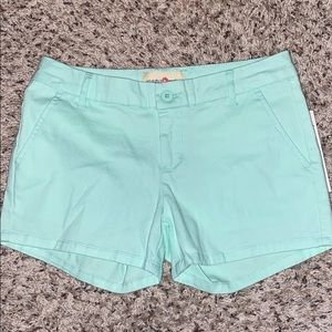 Mint colored shorts